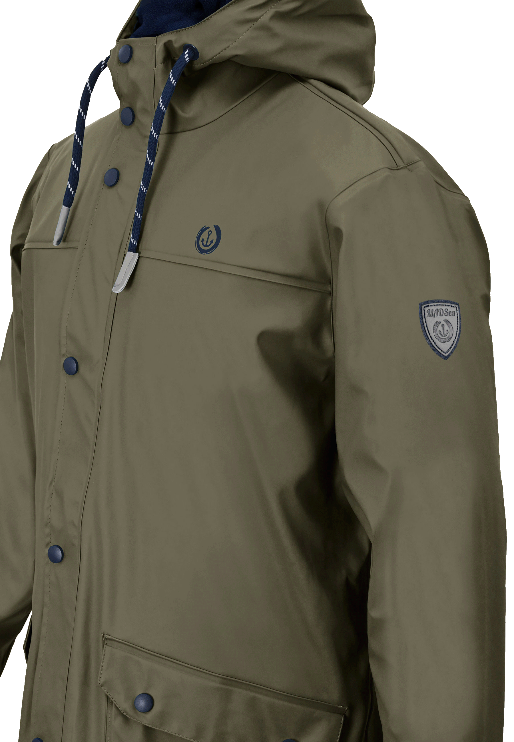 MADSea Herren Regenjacke Friesennerz warm mit Fleece gefüttert - Strandsturm