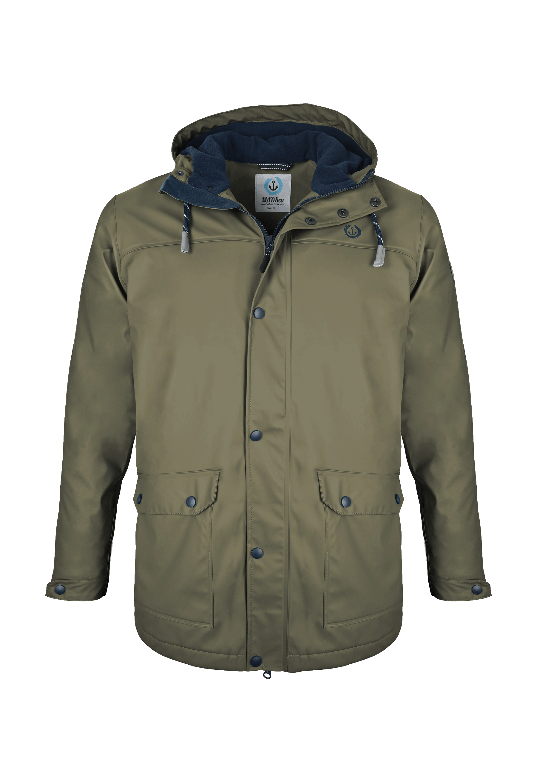 MADSea Herren Regenjacke Friesennerz warm mit Fleece gefüttert - Strandsturm