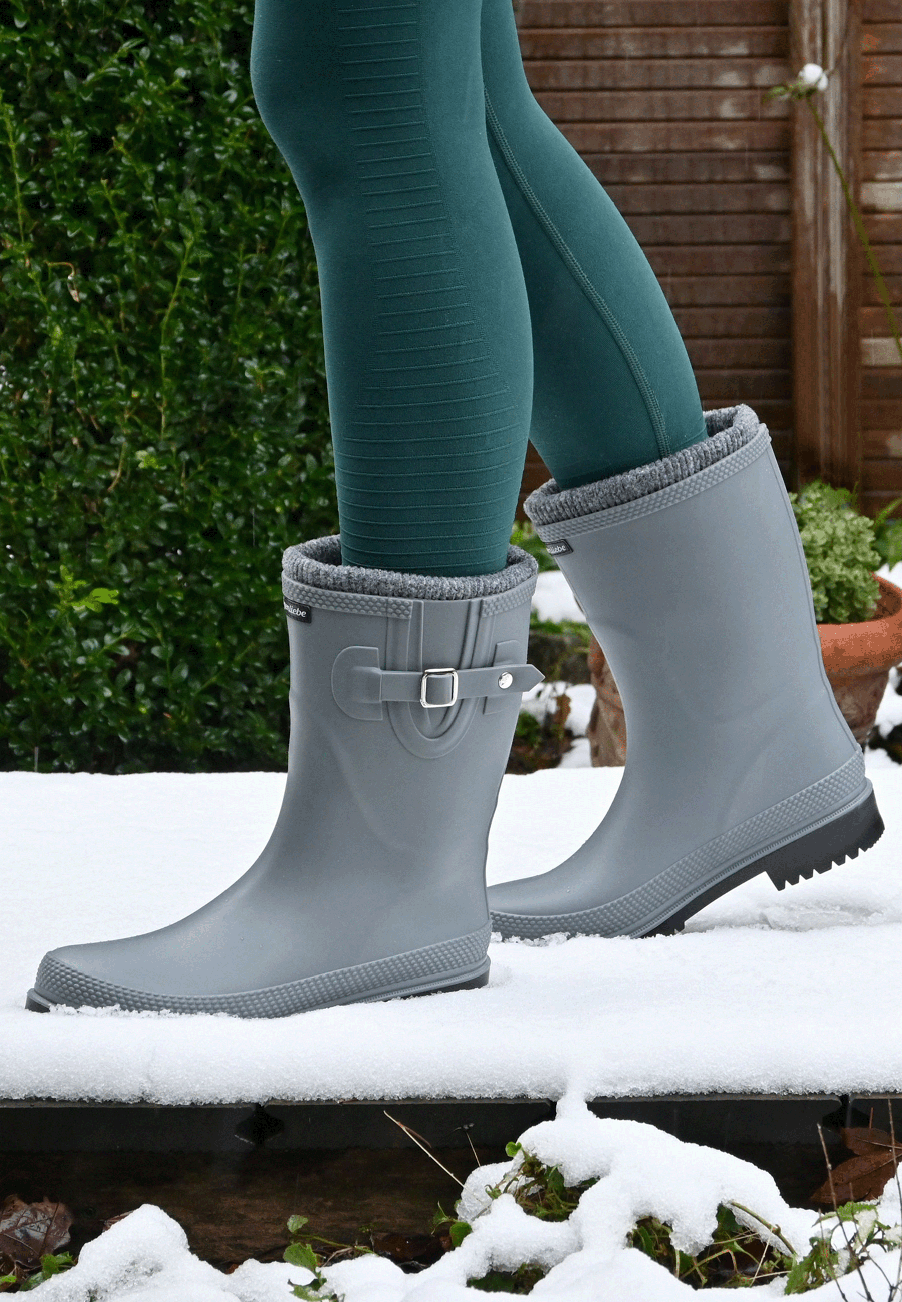 Regenliebe Damen Gummistiefel Pfütze-W warm gefüttert halbhoher Regenstiefel - Strandsturm